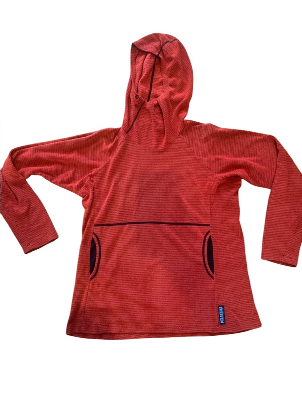Micro Grid Red Melanzana Hoodie